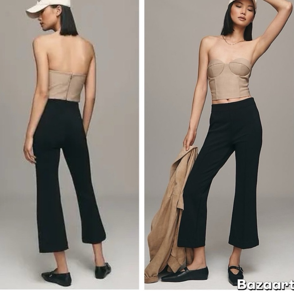Maeve pintuck marhp Black Flared Trousers new small